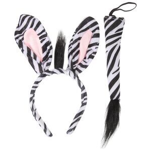 7838 Halloween Zebra Costume Set: Plush Animal Ears Headband